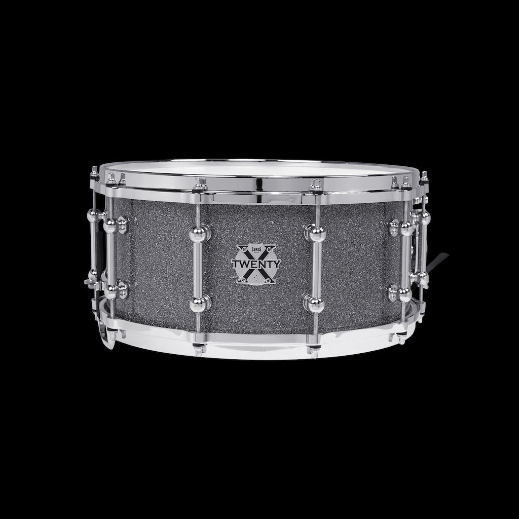 Chaos Twenty X Elite 14x5.5 20 Ply Snare Drum - Silver Sparkle
