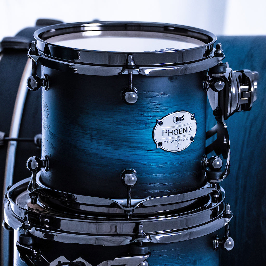 Chaos Phoenix II Maple & Oak Drum Kit - Blue Burst