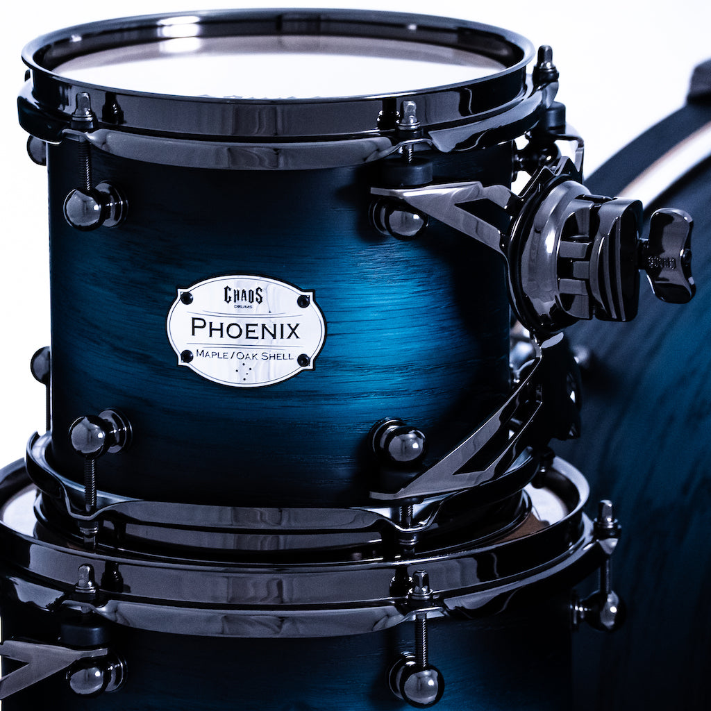 Chaos Phoenix II Maple & Oak Drum Kit - Blue Burst