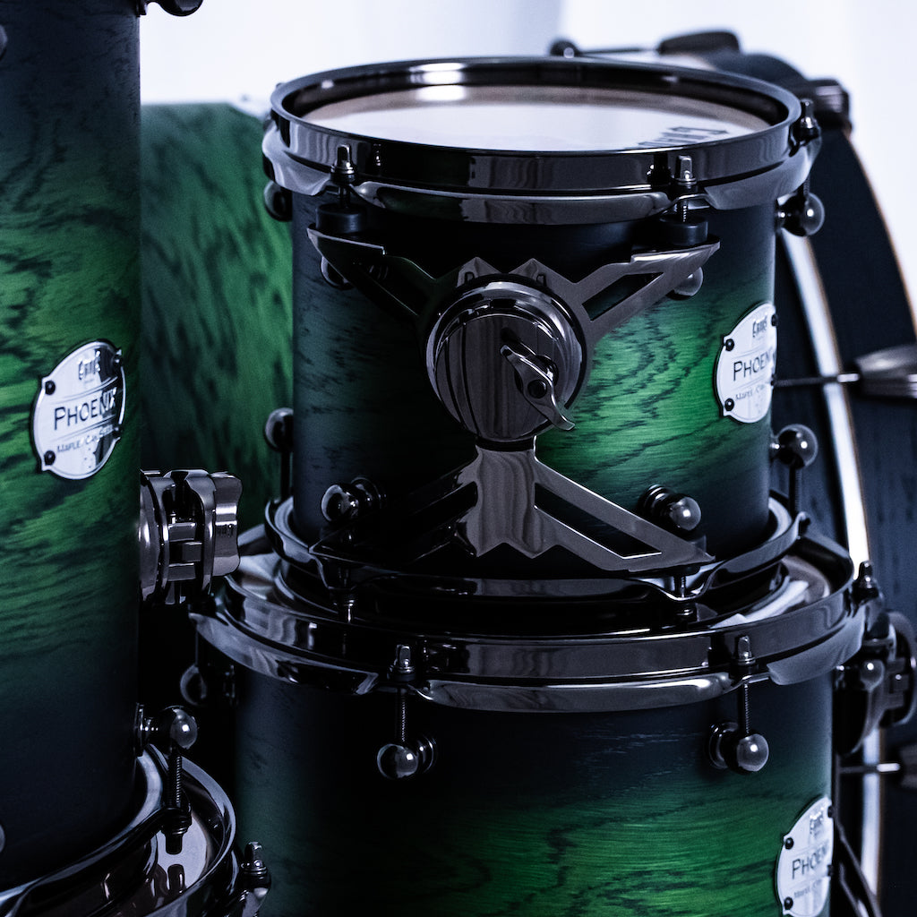 Chaos Phoenix II Maple & Oak Drum Kit - Green Burst