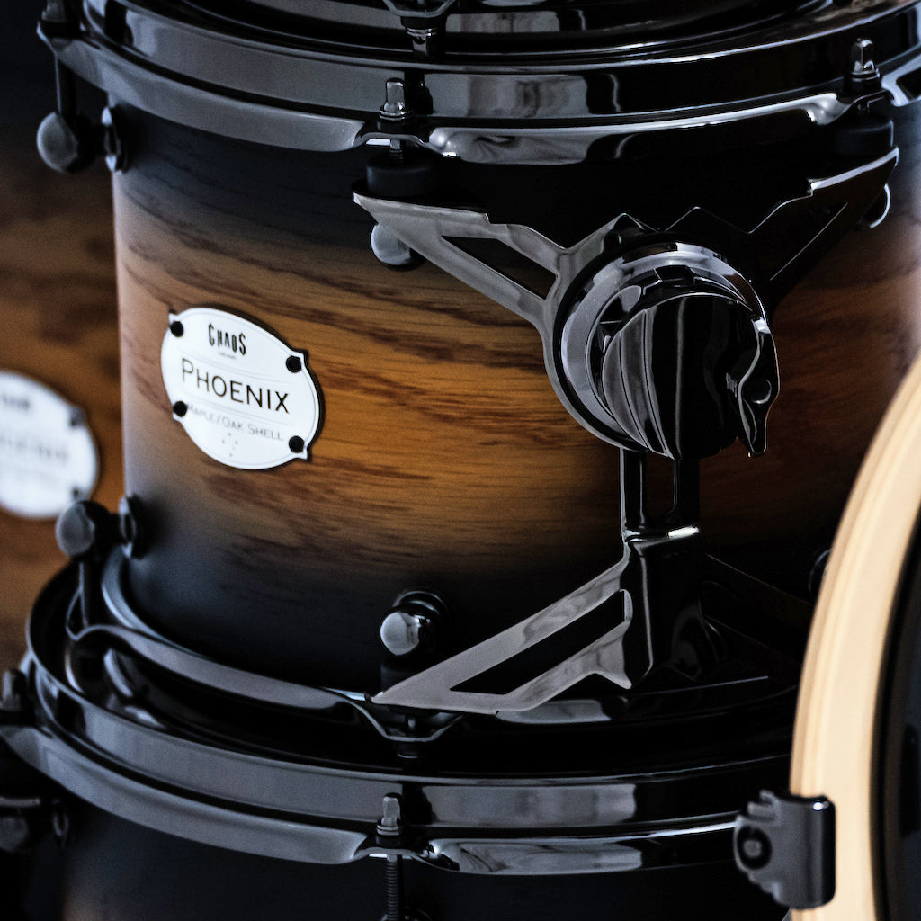 Chaos Phoenix II Maple & Oak Drum Kit - Orange Burst