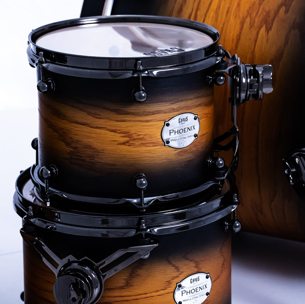 Chaos Phoenix II Maple & Oak Drum Kit - Orange Burst