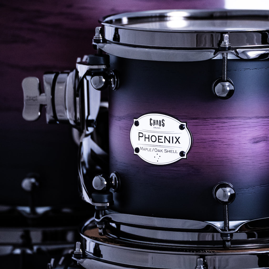 Chaos Phoenix II Maple & Oak Drum Kit - Purple Burst