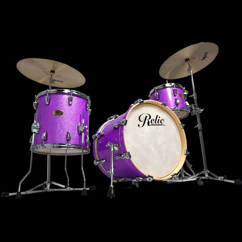 Relic Drums - Vintage Drums Purple Sparkle Drums