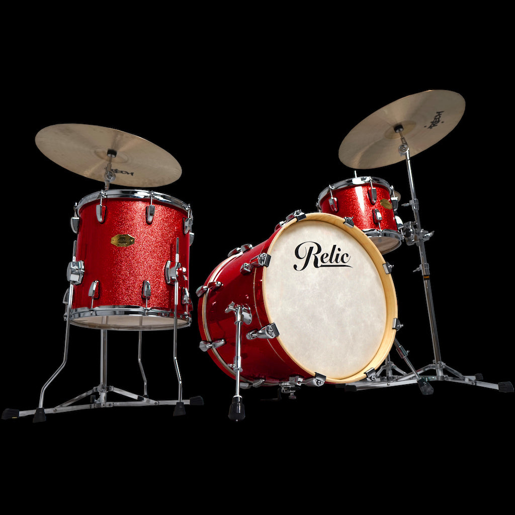 Relic Drums - Vintage Drums Red Sparkle Drums