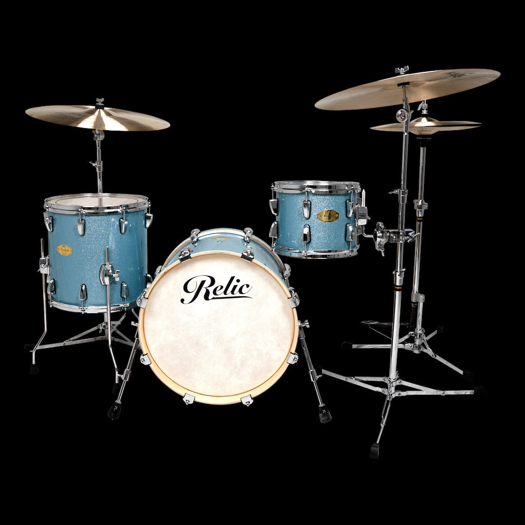 Relic Drums - Vintage Drums Turquoise Sparkle Drums