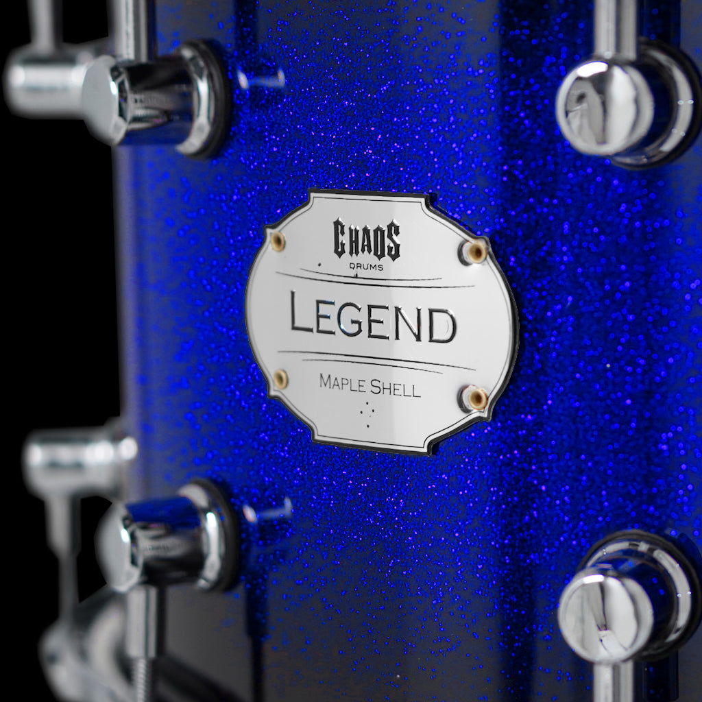 Chaos Maple Snare Drum - Legend Tone, Crack and sensitivity. Blue Sparkle Burst