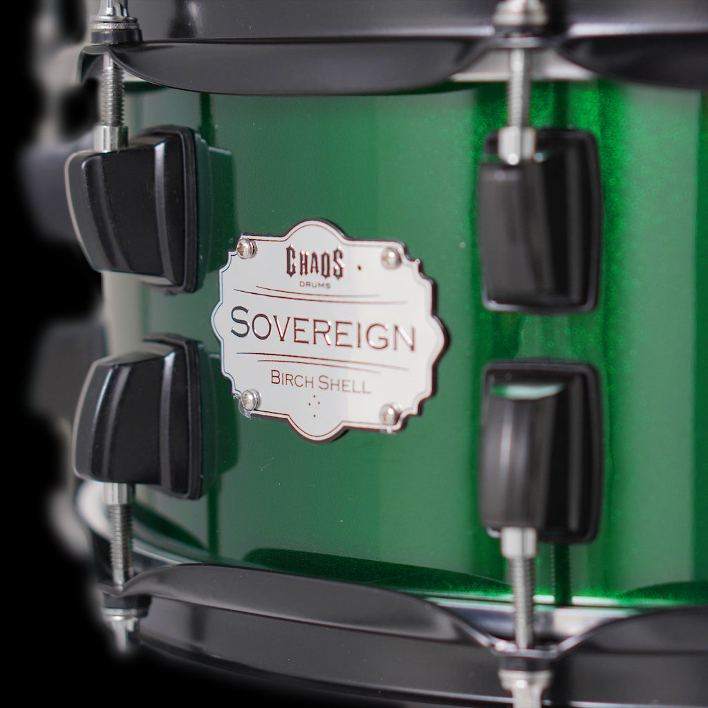 Chaos Sovereign 14x5.5 Snare Drum - Green Sparkle