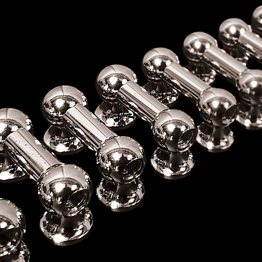 Close Up of DFP 25.4mm Black Nickel Single End Vintage Tube Drum Lugs
