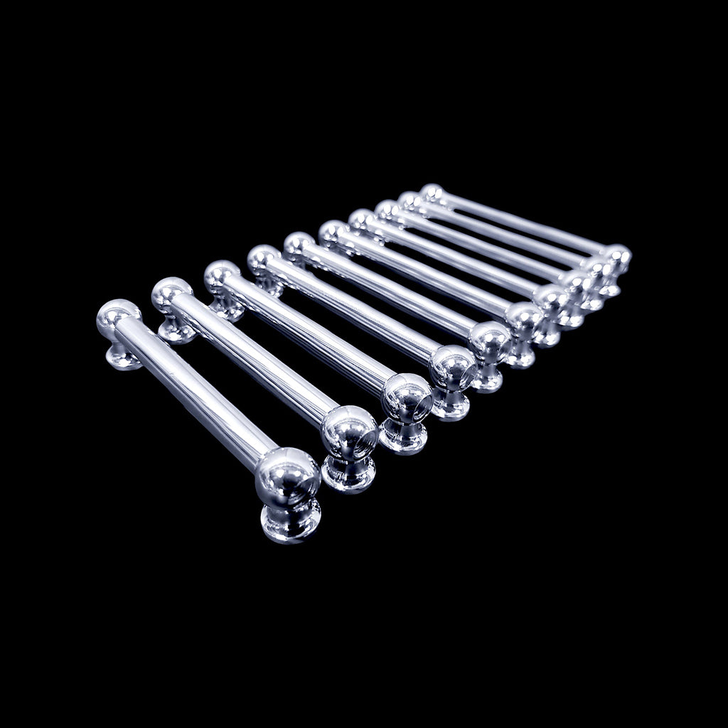 Group of DFP 88.9mm Chrome Double End Vintage Tube Drum Lugs