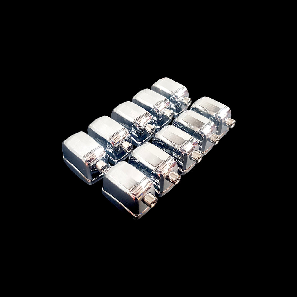 Group of DFP Chrome Die Cast Meatloaf Drum Lugs