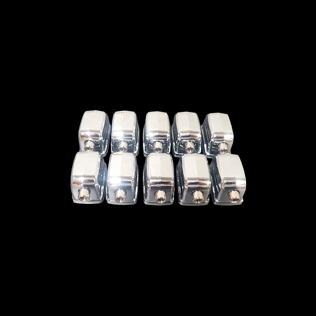 10 DFP Chrome Die Cast Meatloaf Drum Lugs