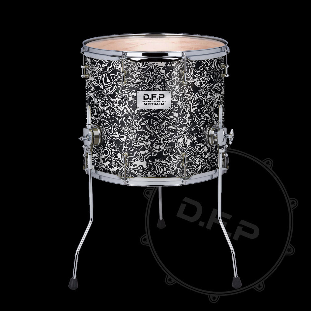 DFP Drum Wrap - Black & White Swirls