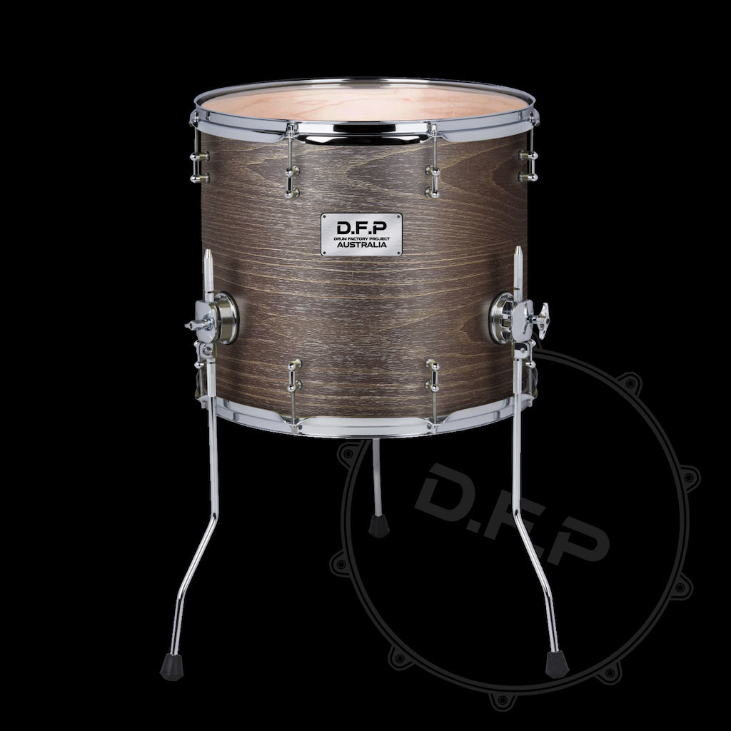 DFP Drum Wrap - Brown with Gold Grain