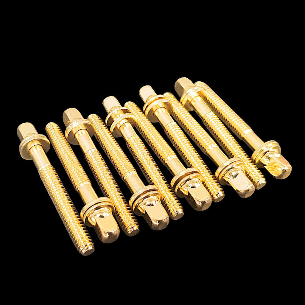 DFP Drum Tension Rods 10 Pack - Brass Finish