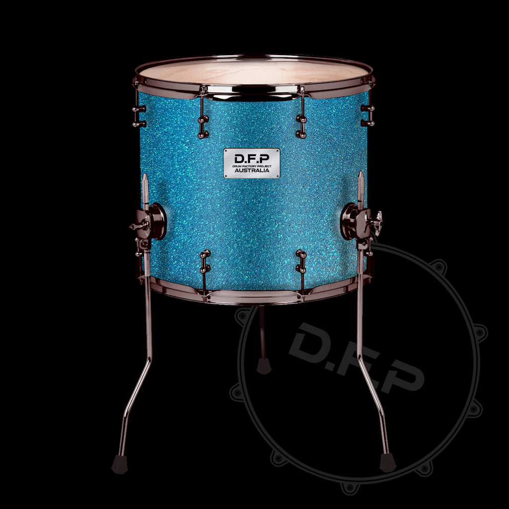 DFP Drum Wrap - Turquoise Sparkle