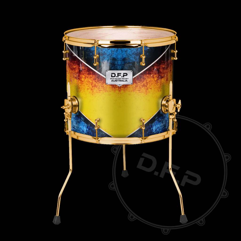 DFP Drum Wrap - Yellow & Blue V
