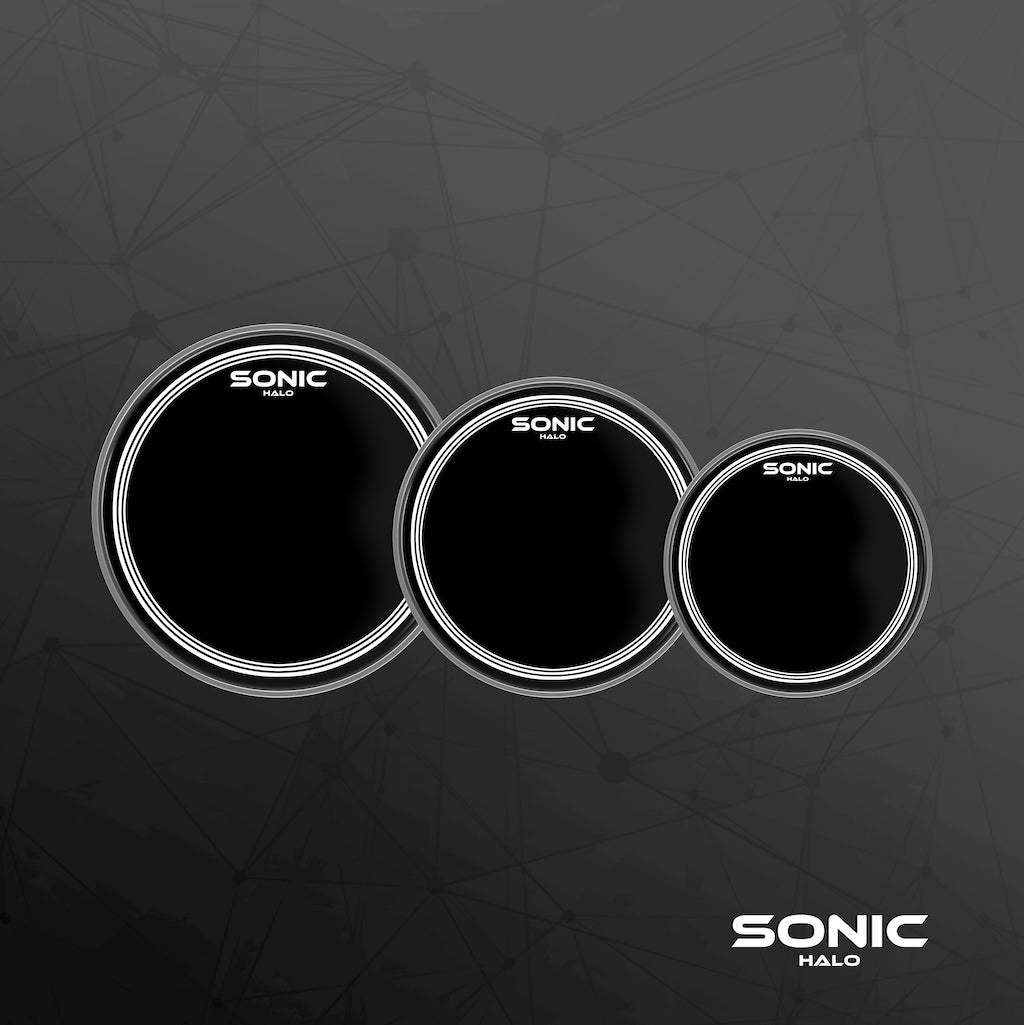 Sonic Halo Black Drum Head Pack