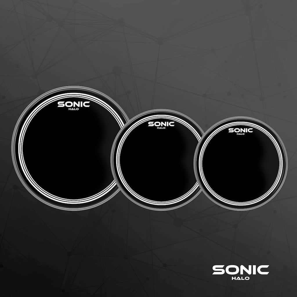 Sonic Halo Black Drum Head Pack