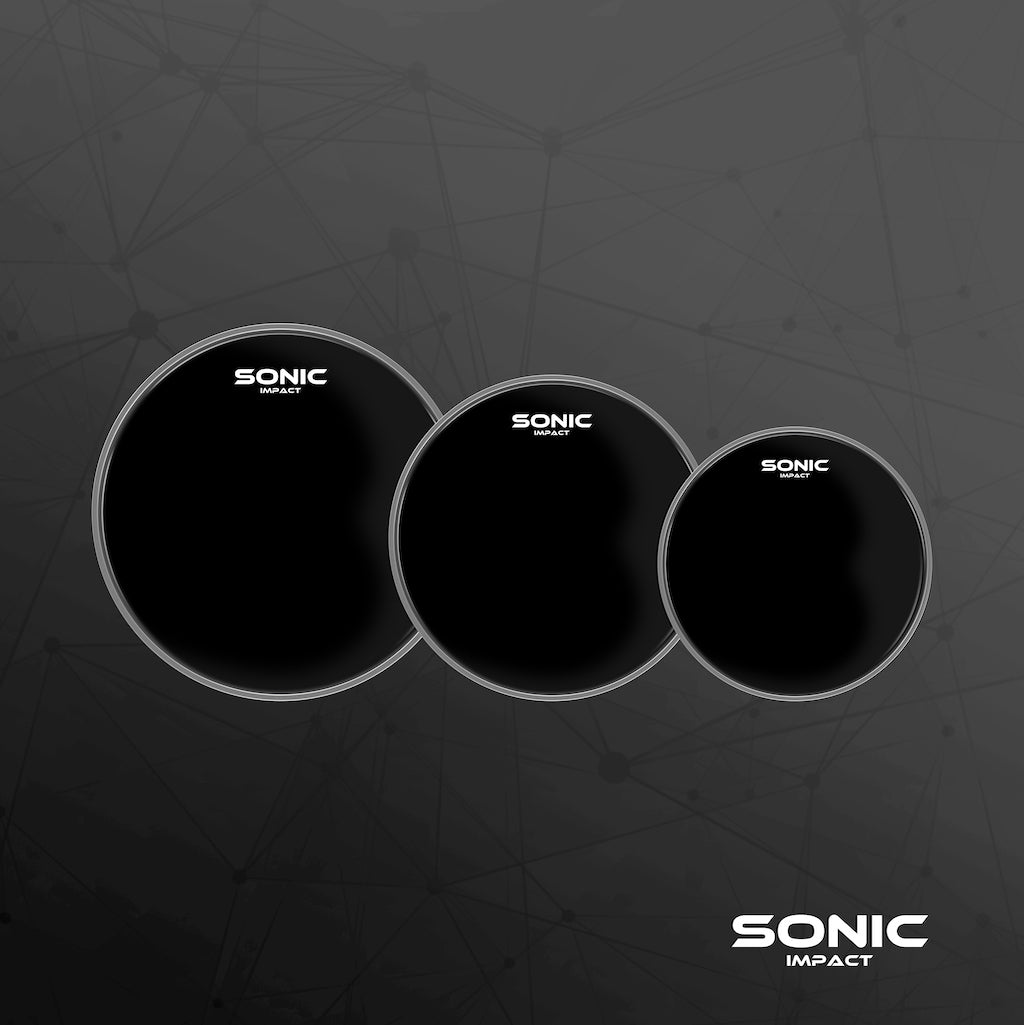 Sonic Impact Black Drum Head Pack