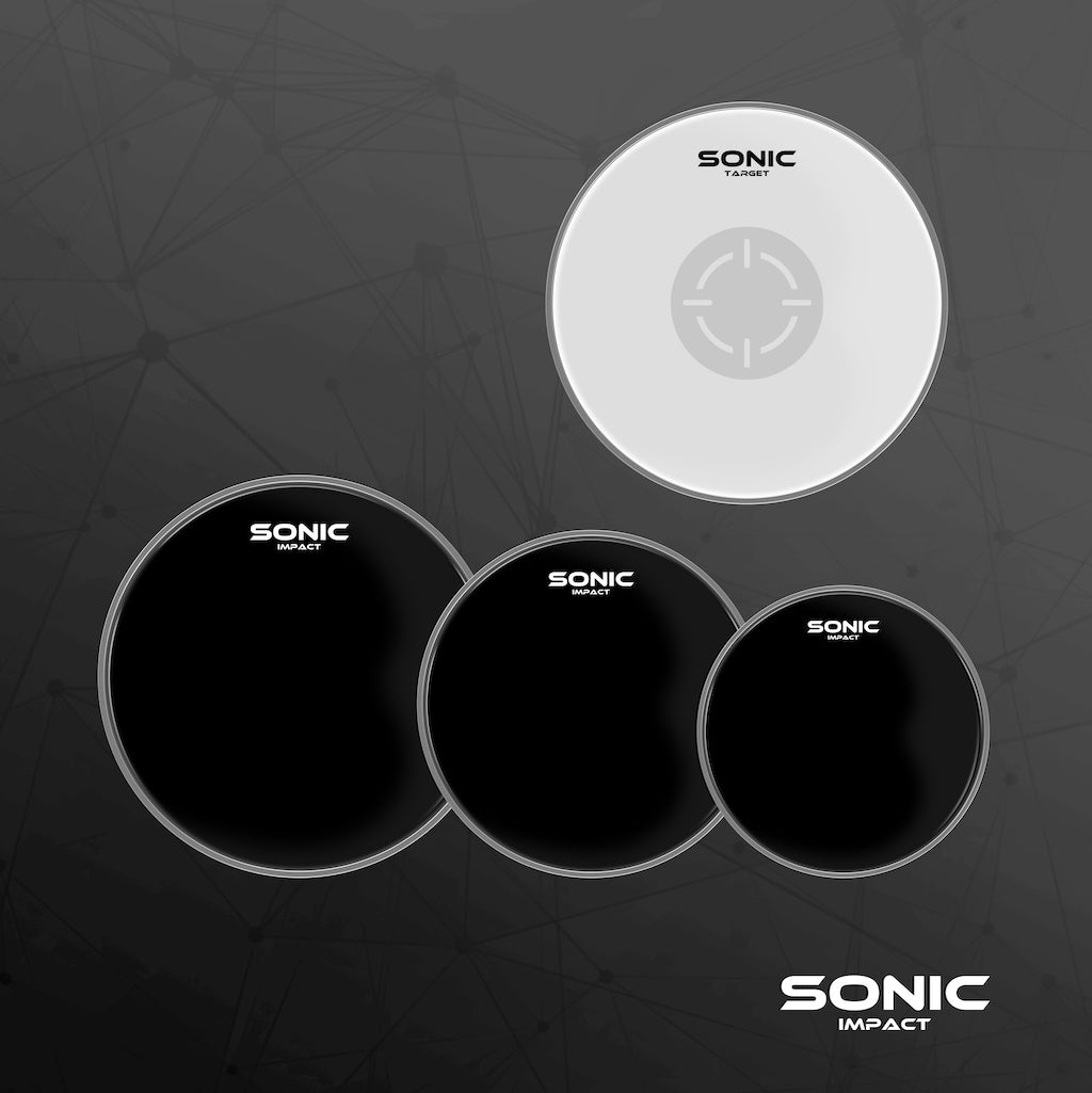 Sonic Impact Black Drum Head Pack