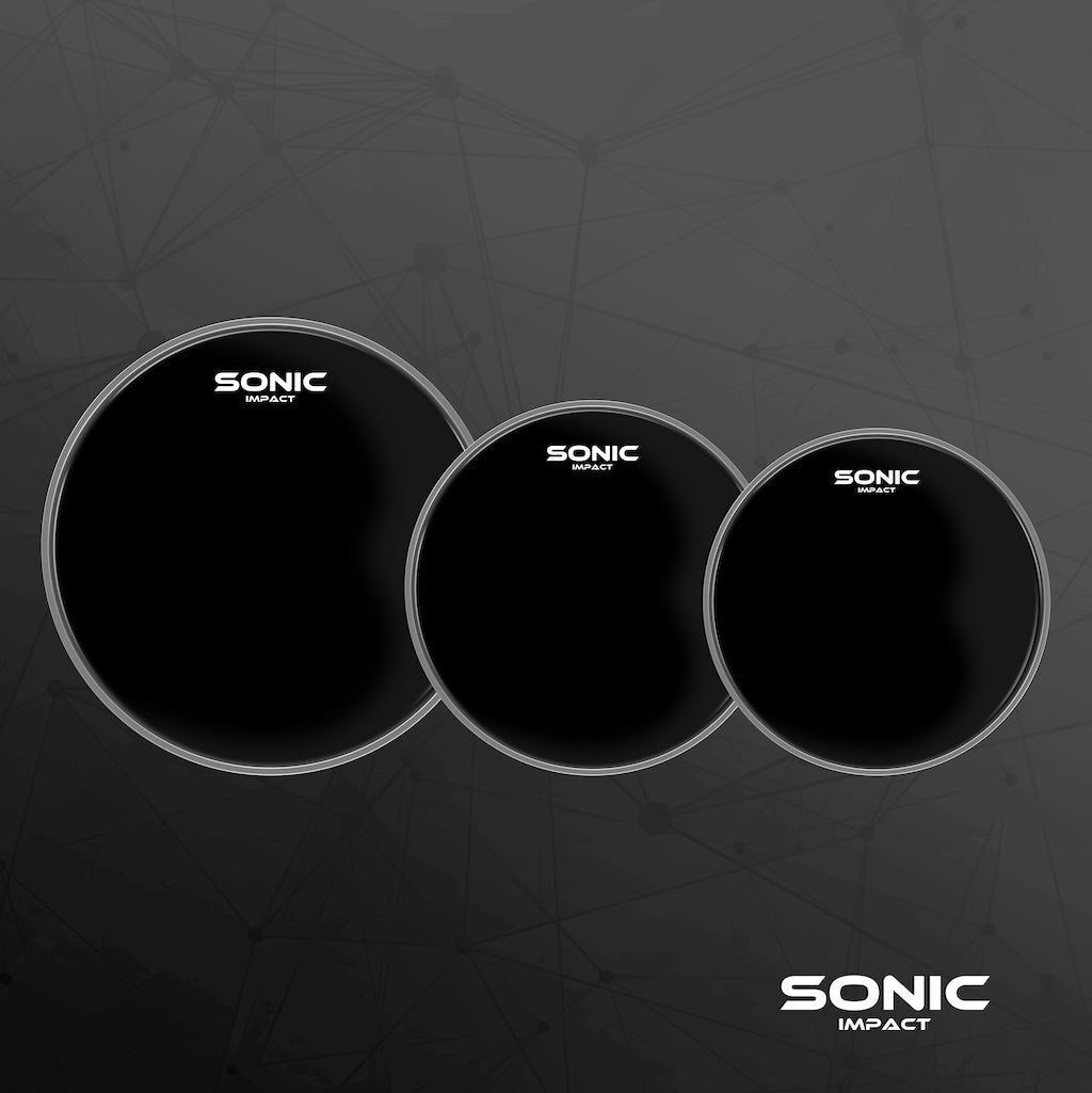 Sonic Impact Black Drum Head Pack