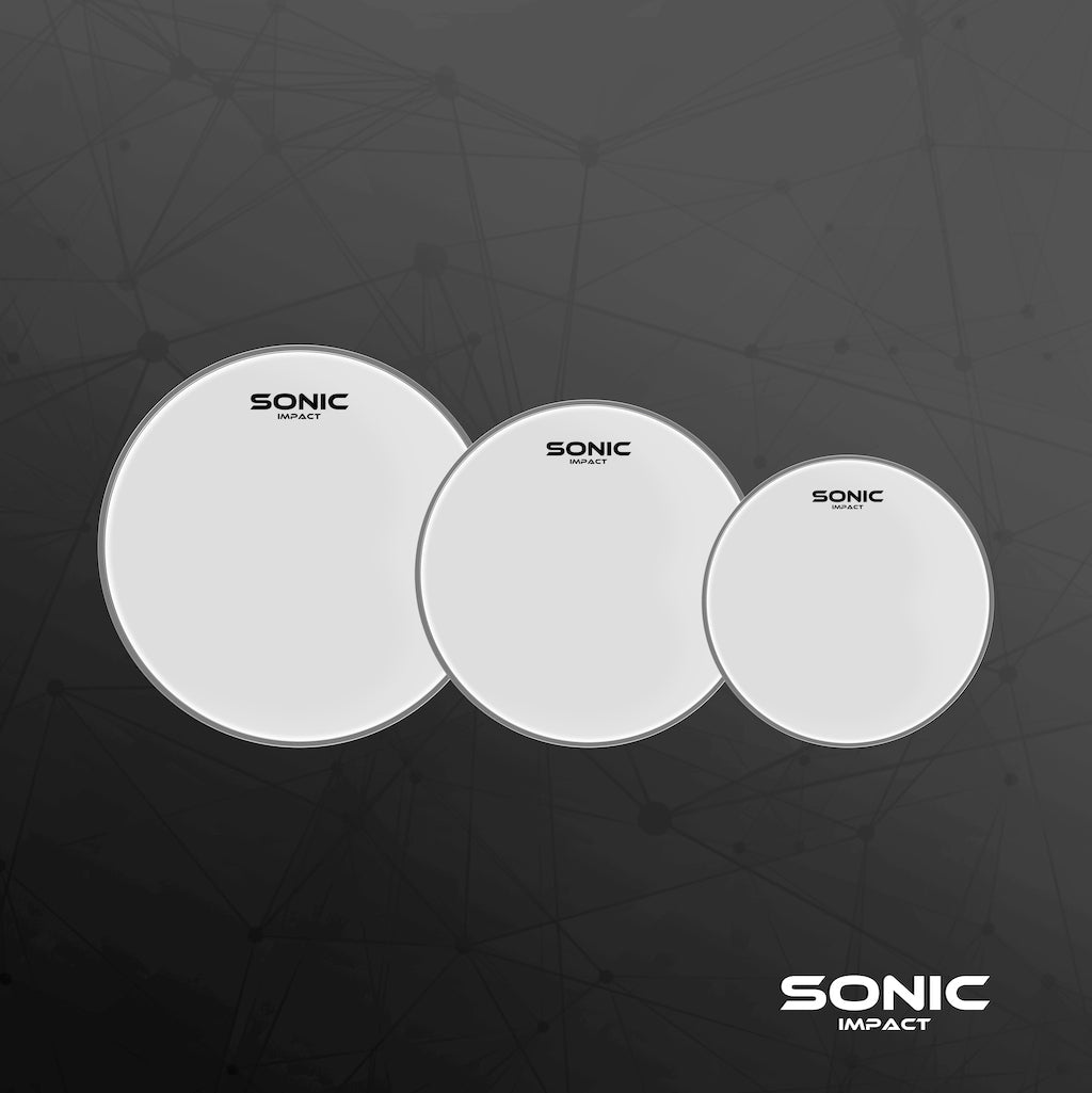 Sonic Impact White Drum Head Pack
