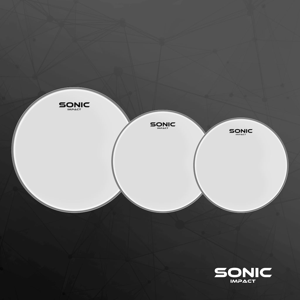 Sonic Impact White Drum Head Pack