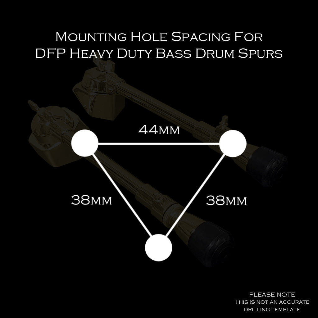 Mounting Hole Spacing For DFP Heavy Duty Bass Drum Spurs