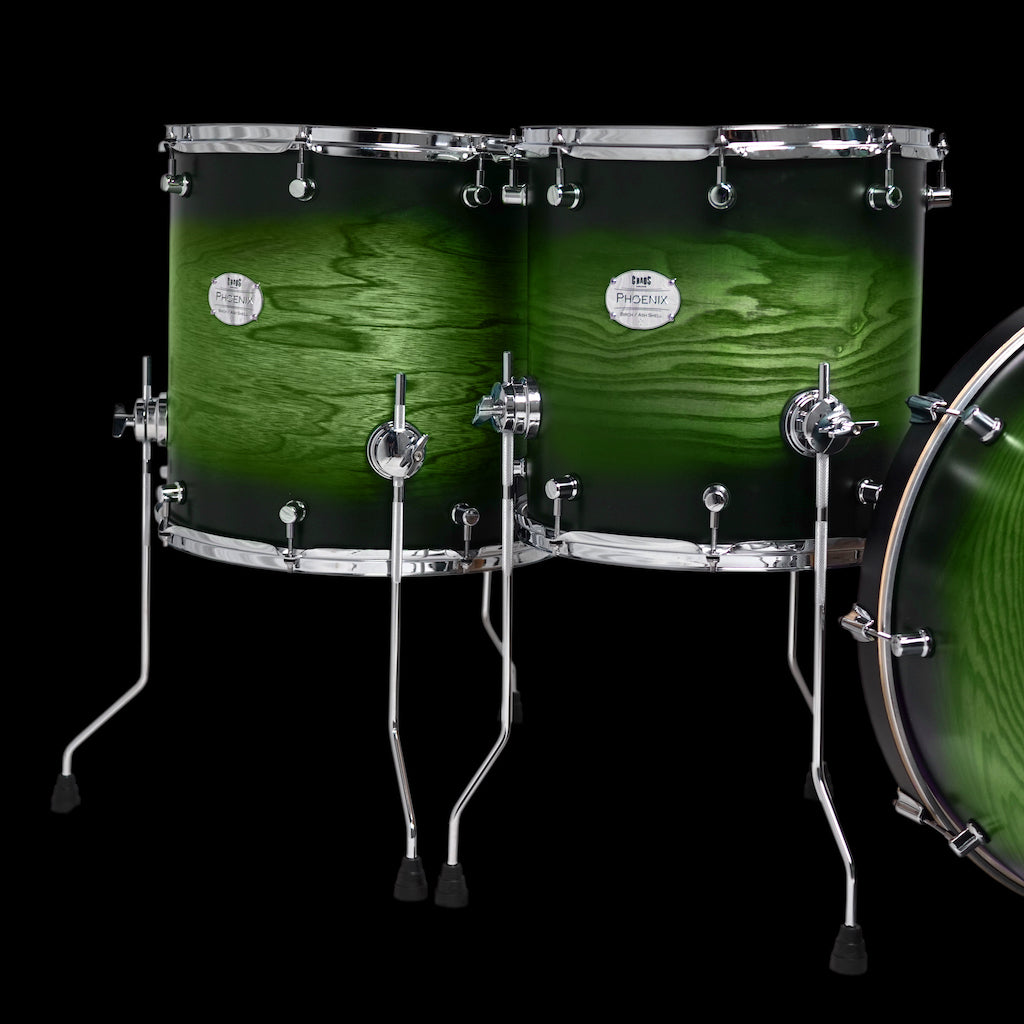 Chaos Phoenix Drum Kit - Ash Drum Kit Green Burst