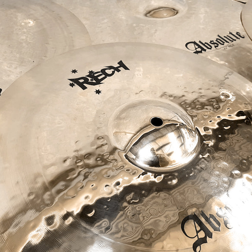 close Up of Rech Absolute 5 Piece Cymbal Pack Set - Big Sizes