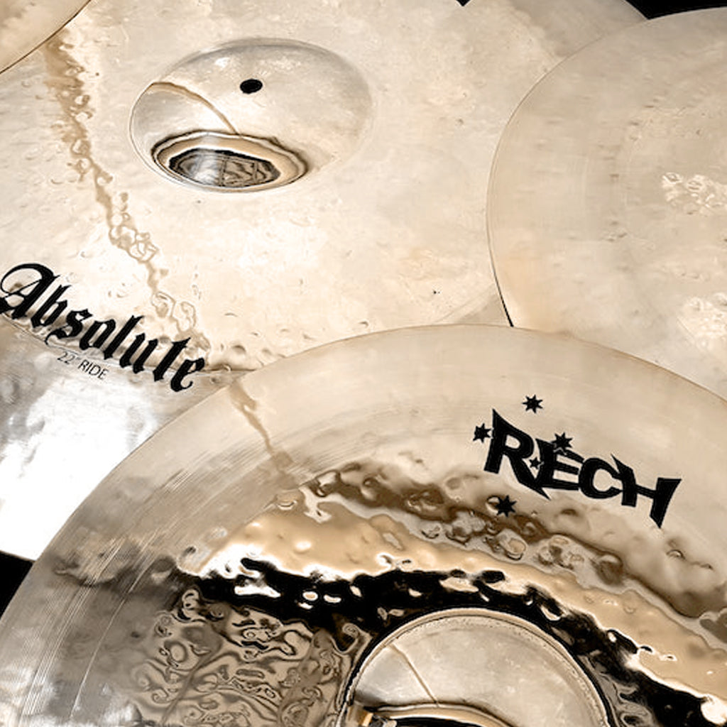 Group Shot of Rech Absolute 5 Piece Cymbal Pack Set - Big Sizes