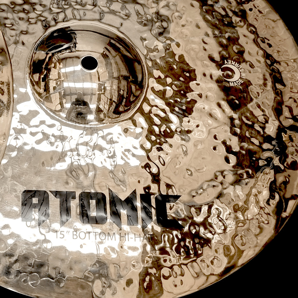 Close Up of Rech Atomic 15" Hi Hat Cymbals