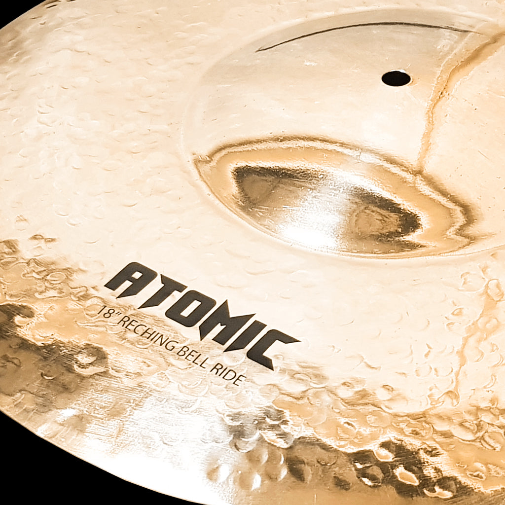 Close Up of Rech Atomic 18" Reching Bell Ride Cymbal