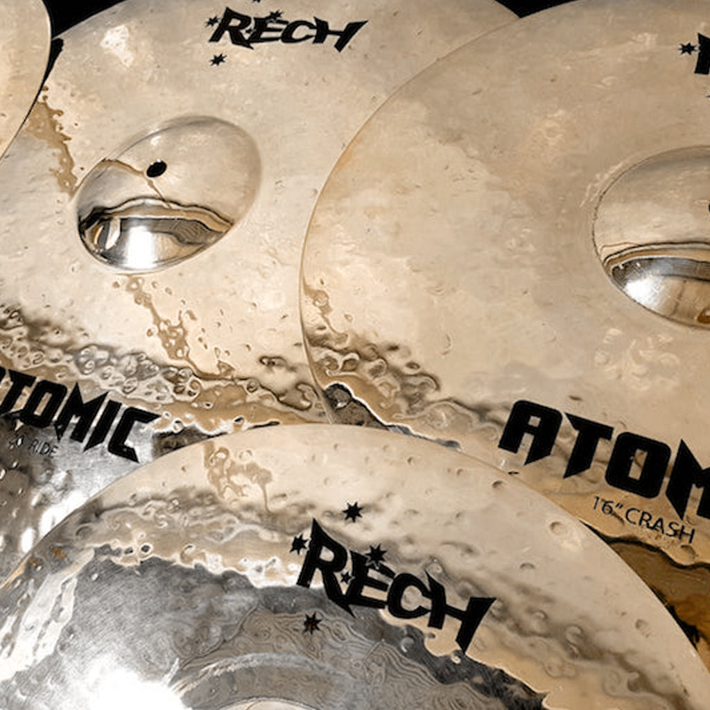 Group Shot of Rech Atomic 5 Piece Cymbal Pack Set