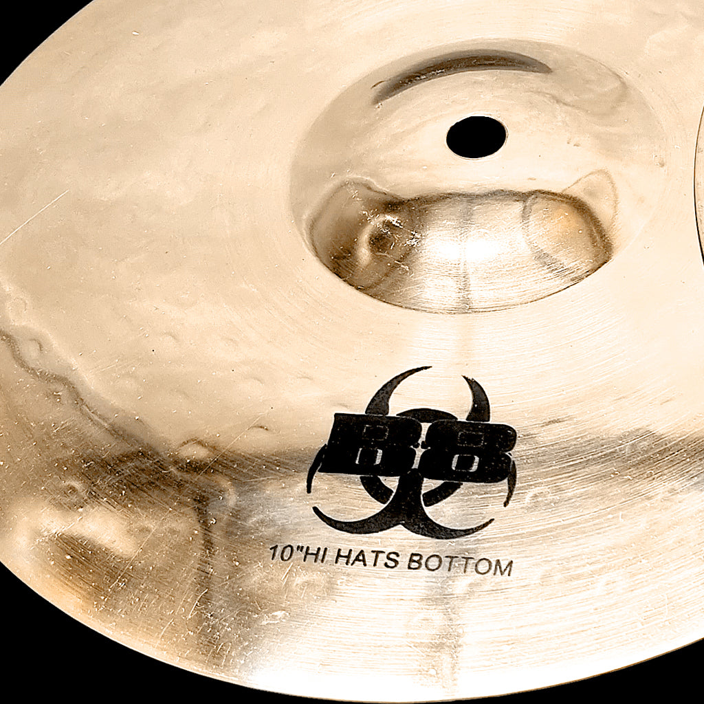 Close Up of Rech B8 Metal 10" Hi Hat Cymbals