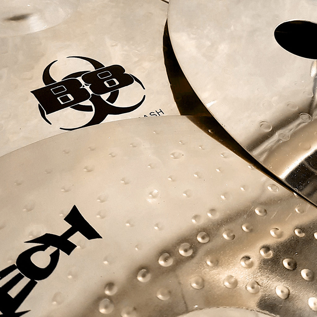 3rd Close Up of Rech B8 Metal 11 Piece Mega Cymbal Pack Set
