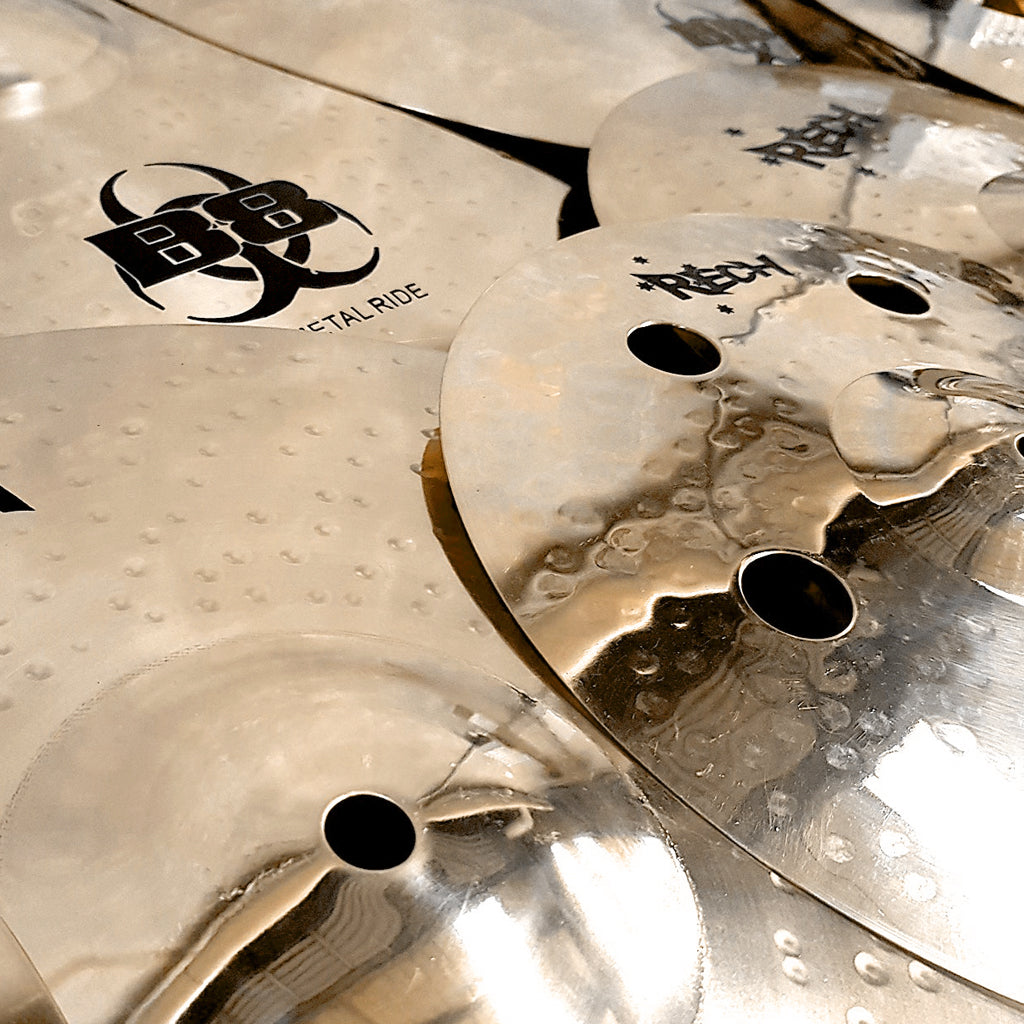 4th Close Up of Rech B8 Metal 11 Piece Mega Cymbal Pack Set