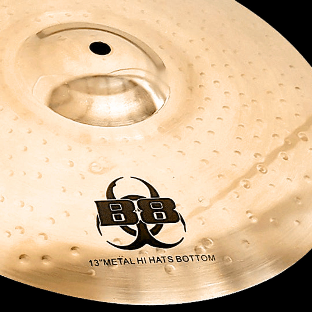Close Up of Rech B8 Metal 13" Hi Hat Cymbals