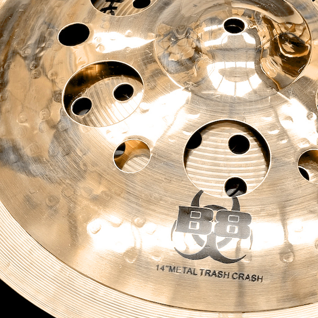 Close Up of Rech B8 Metal 14" / 16" Stack Cymbals