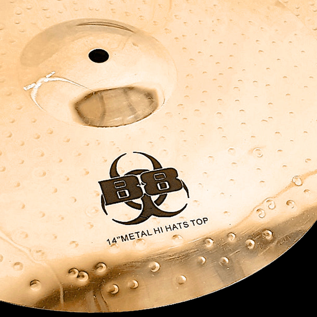 Close Up of Rech B8 Metal 14" Hi Hat Cymbals