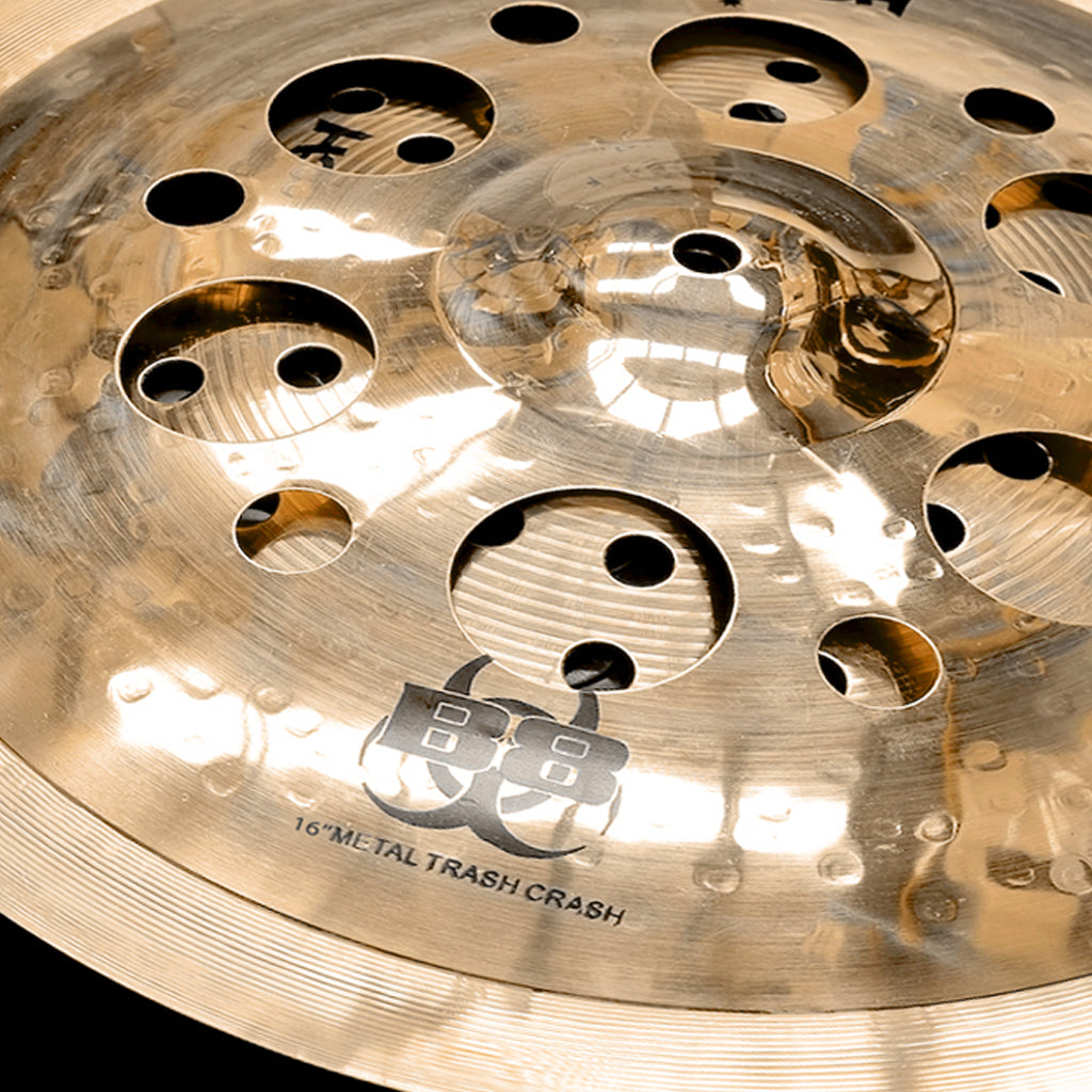 Close Up of Rech B8 Metal 16" / 18" Stack Cymbals
