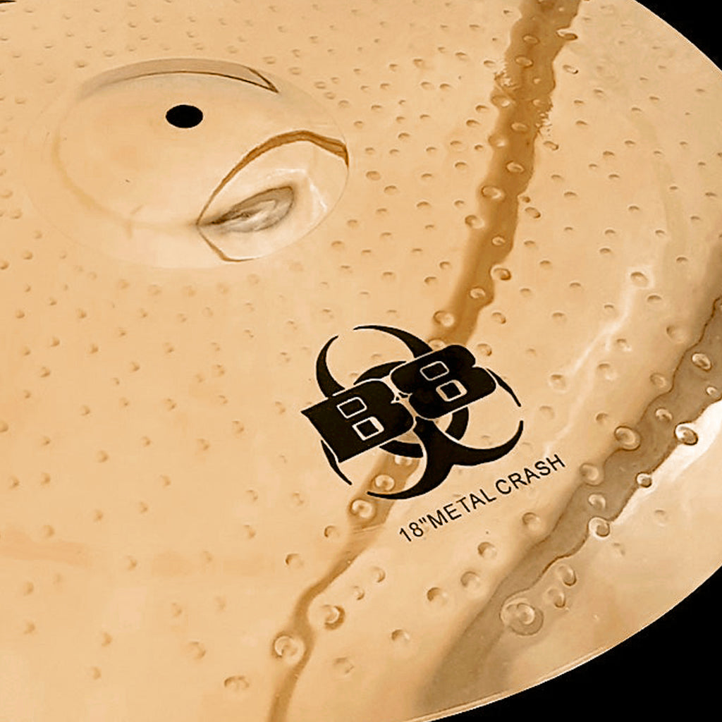 close up of Rech B8 Metal 18" Crash Cymbal