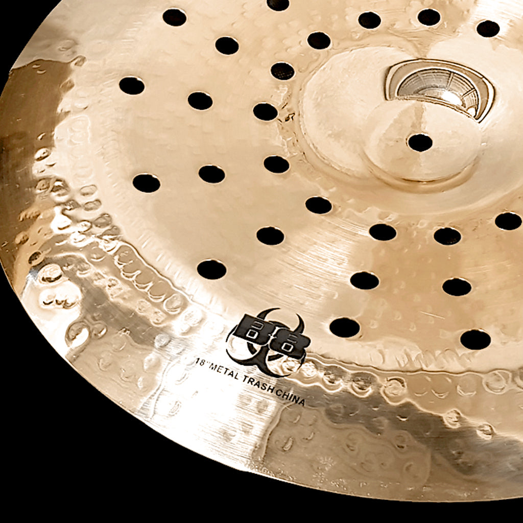Close up of Rech B8 Metal 18" Trash China Cymbal
