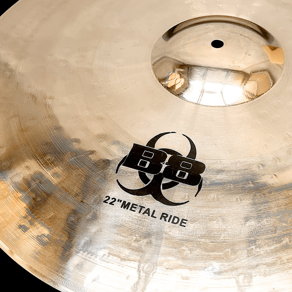 Close Up of Rech B8 Metal 22" Ride Cymbal