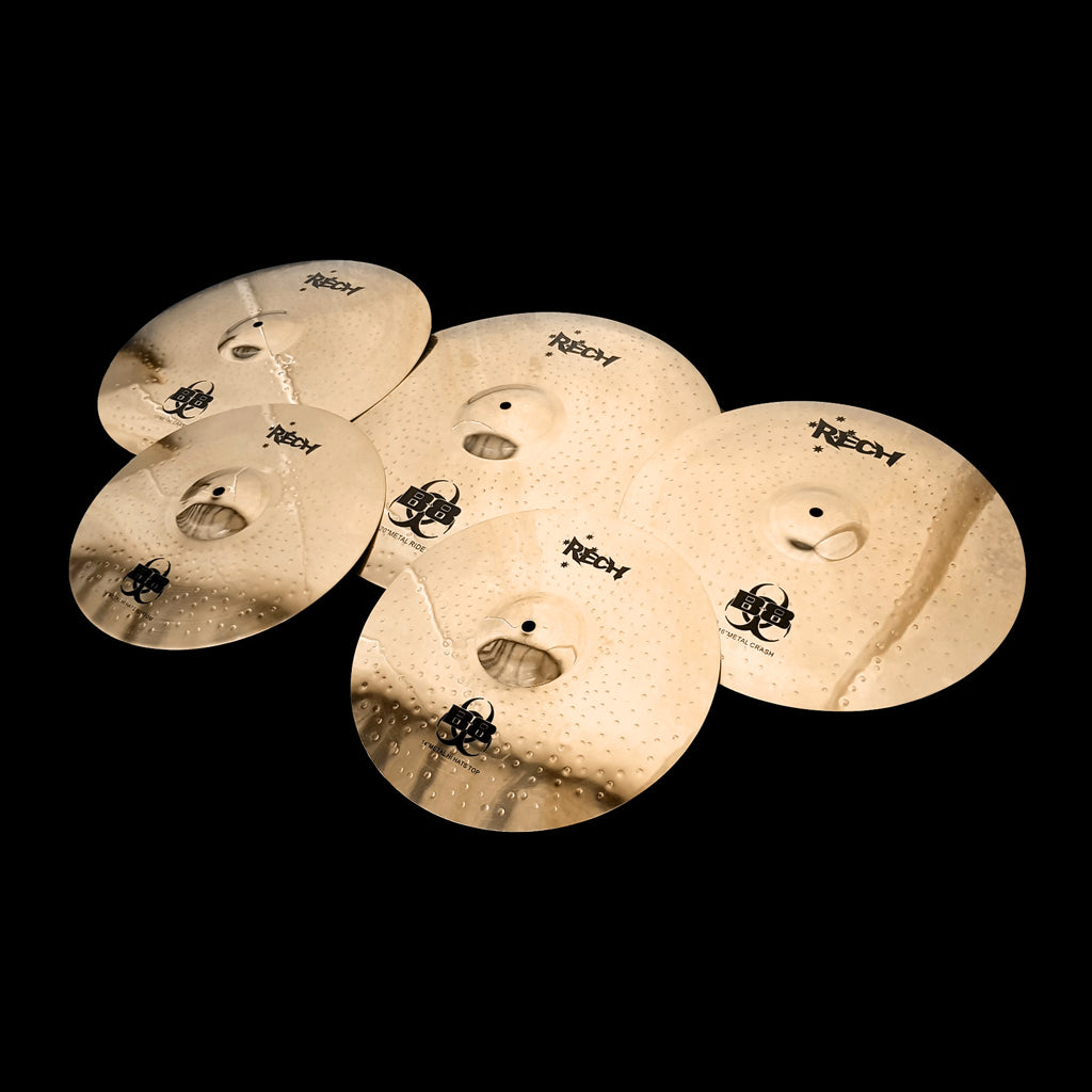 Angle 2 of Rech B8 Metal 5 Piece Cymbal Pack Set