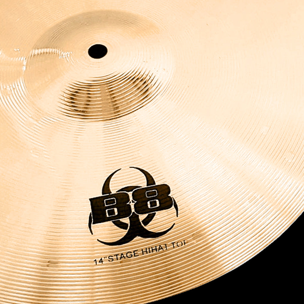 Close Up of Rech B8 Stage 14" Hi Hat Cymbals