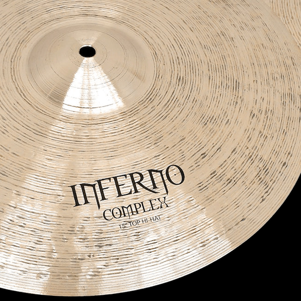 Close Up of Rech Inferno Complex 15" Hi Hat Cymbals