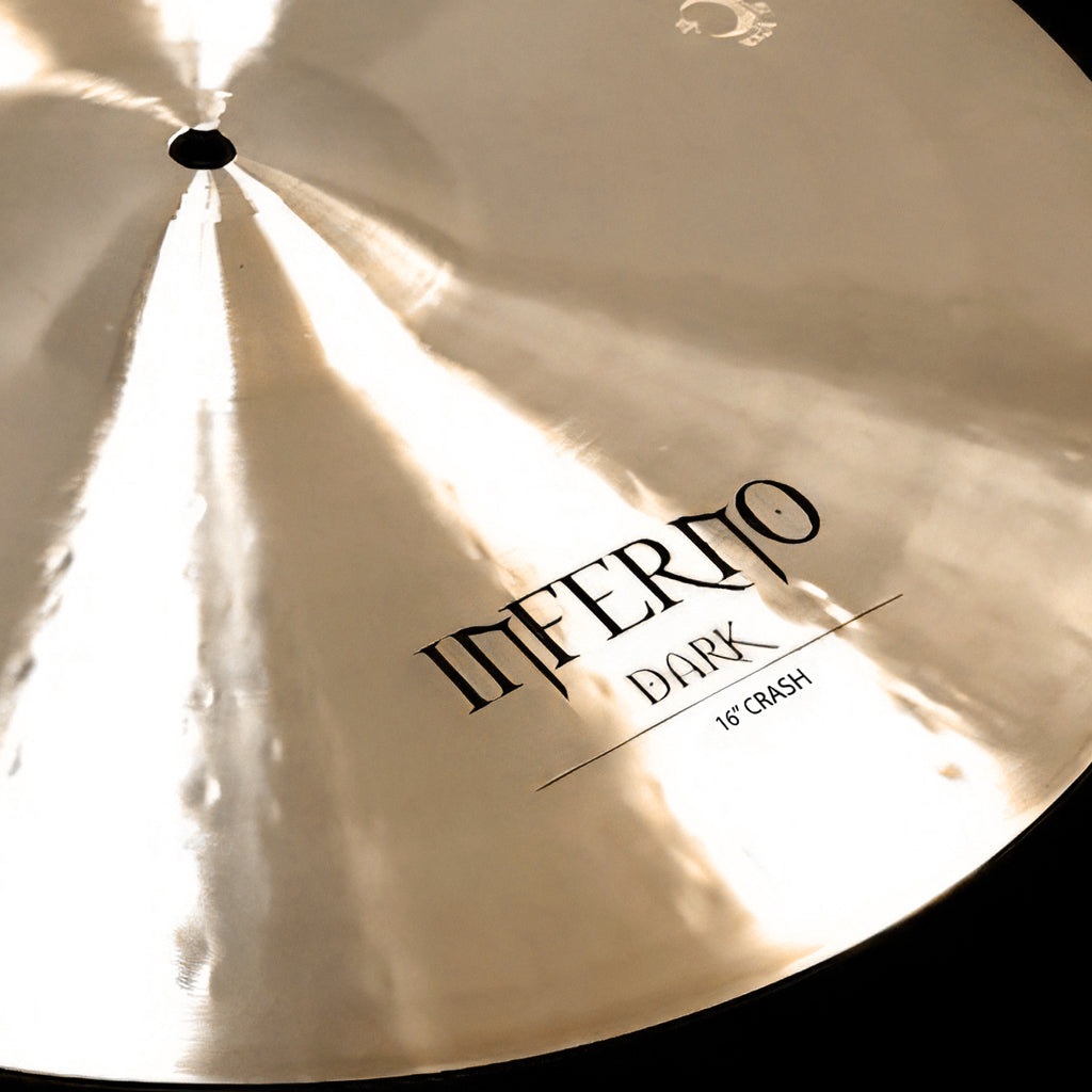 Close Up of Rech Inferno Dark 16" Crash Cymbal