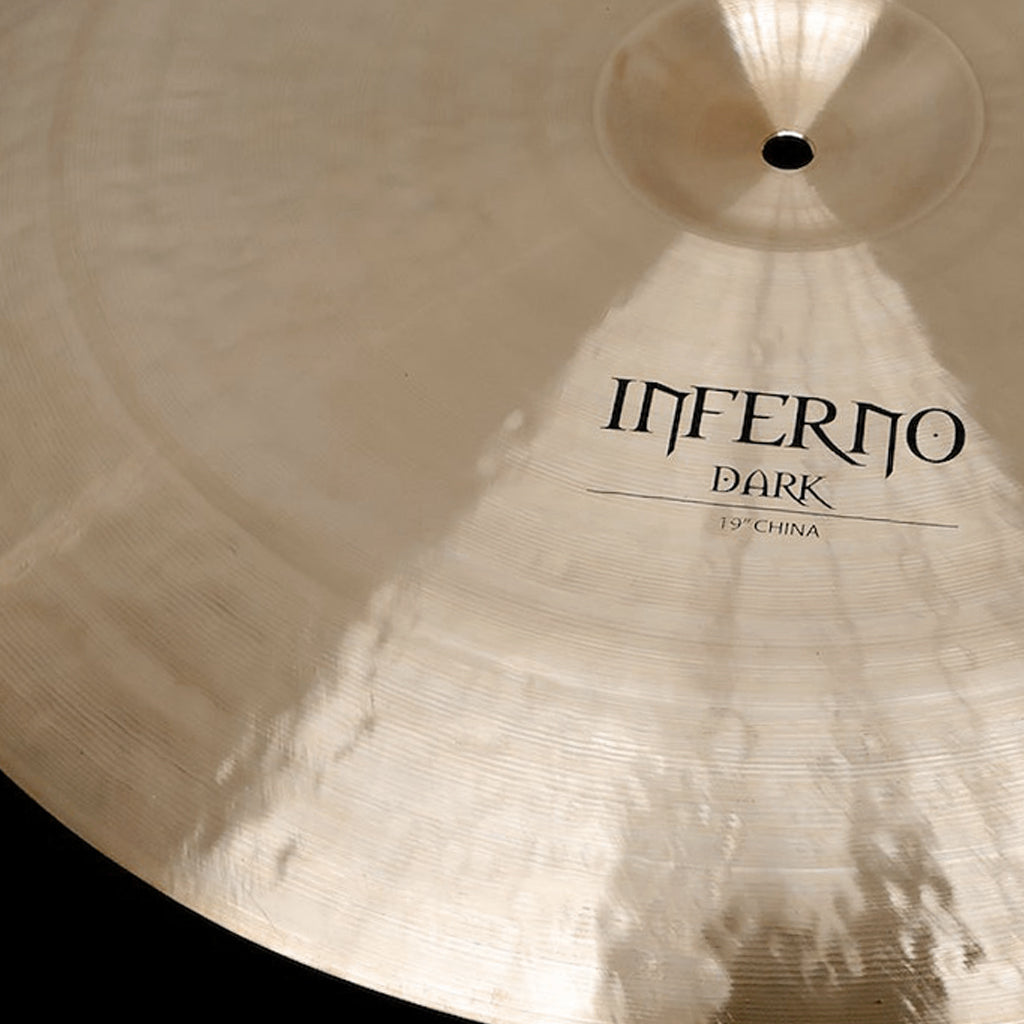 close up of Rech Inferno Dark 19" China Cymbal